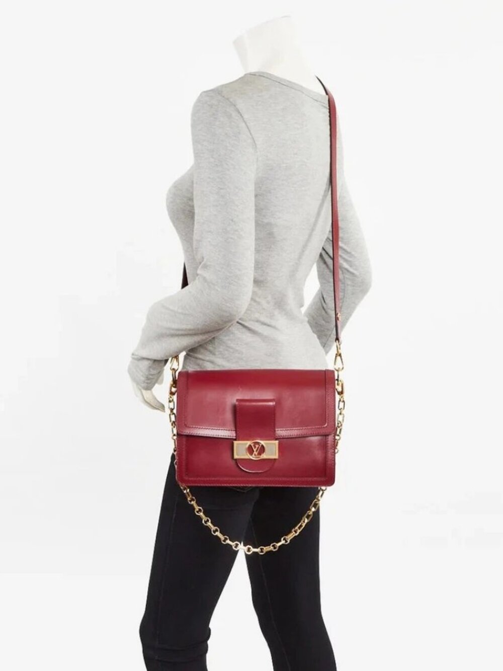 Louis Vuitton Cherry Berry Leather Dauphine MM Bag